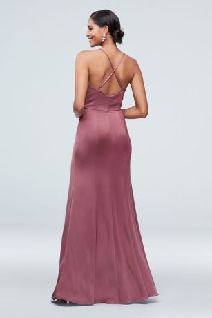 crepe back satin dress