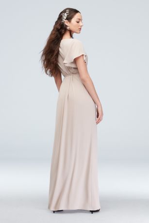 david's bridal wrap around dress