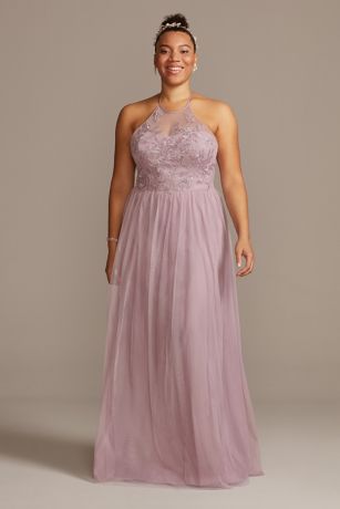 david's bridal lilac dress