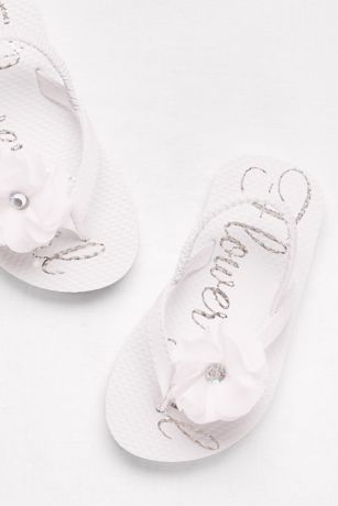 flower girl flip flops