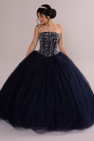 black and silver quinceanera dresses