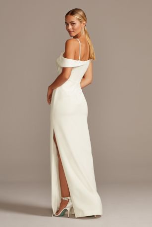 white off the shoulder sheath dress