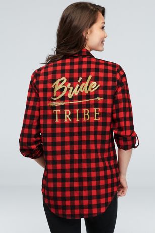 flannel bridal party shirts