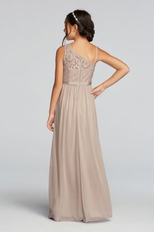 Davids bridal shop bridesmaid one shoulder