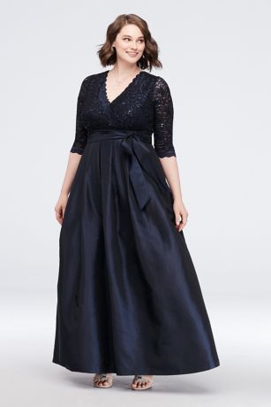 black taffeta ball gown