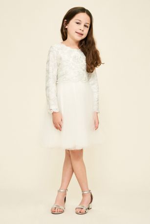 long sleeve tulle flower girl dresses
