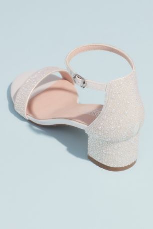 white small block heel sandals