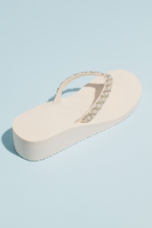 white platform thong flip flops
