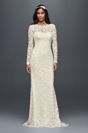 Long Sleeve Lace Wedding Dress with ...