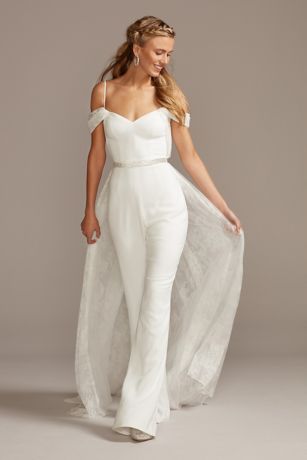 white lace jumpsuit bridal