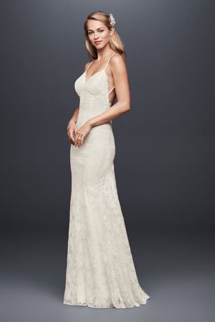 Open Back Sheath Wedding Dress