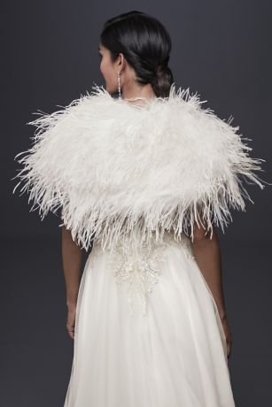 plus size ostrich feather dress