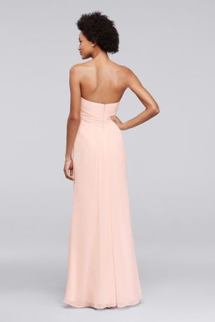 ruffled tank crinkle chiffon bridesmaid dress