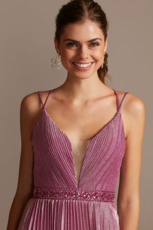 david's bridal rose gold metallic