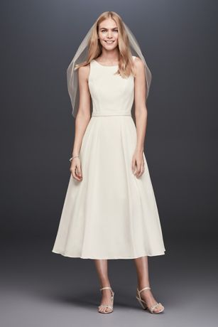 david's bridal tea length dress