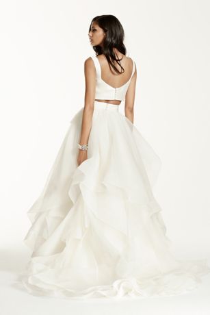 crop top wedding dress davids bridal