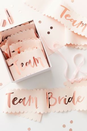 mother of the bride sash rose gold