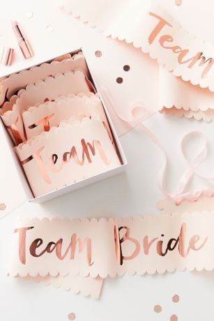 rose gold bridesmaid sash