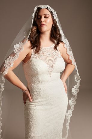 david's bridal mantilla veil