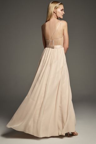 david's bridal charmeuse and chiffon