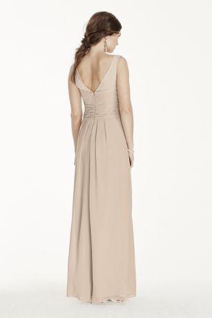 david's bridal long tank soie chiffon