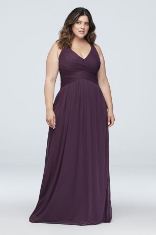 david's bridal burgundy bridesmaid