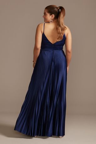 plus size accordion pleated dress