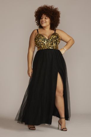 Plus Size A-Line Dress with Mosaic ...