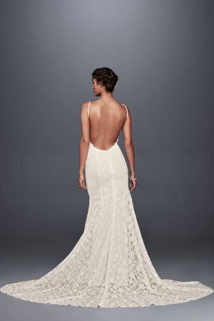 david's bridal open back wedding dress