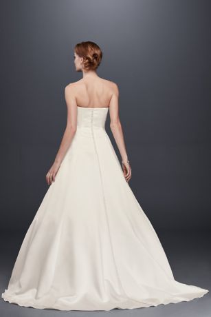 Satin Sweetheart Ball Gown With Button Back David S Bridal