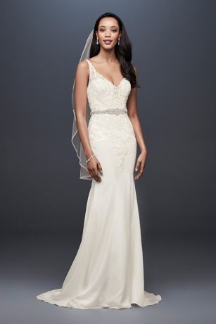 mermaid crepe wedding dress
