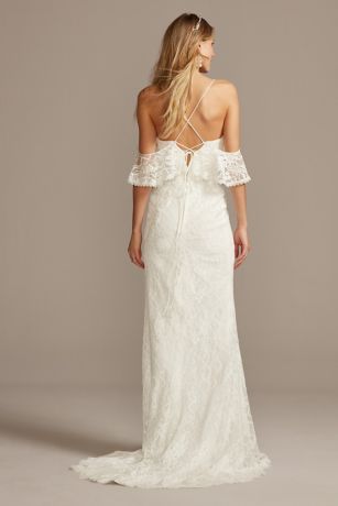 david's bridal cold shoulder