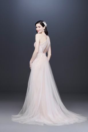 david's bridal cross back bridesmaid dress