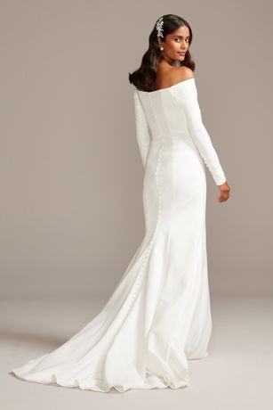 david's bridal open back wedding dress