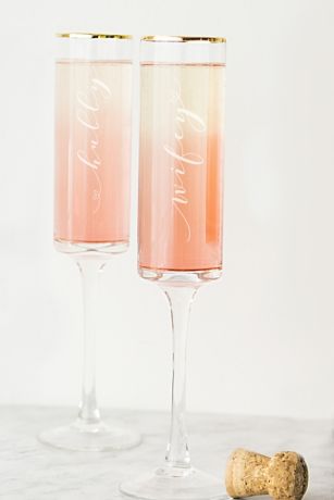 cylinder shaped champagne flutes