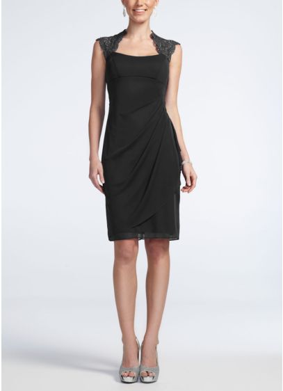 Short Sheath Cap Sleeves Cocktail and Party Dress - Xscape