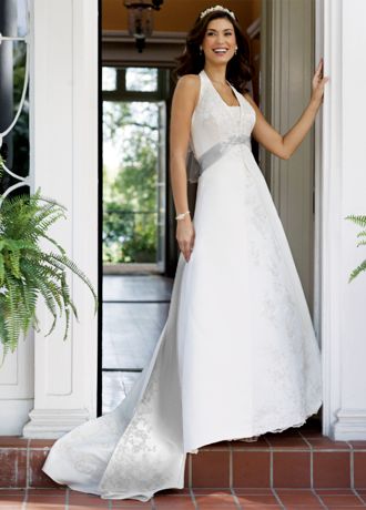 david's bridal halter dress