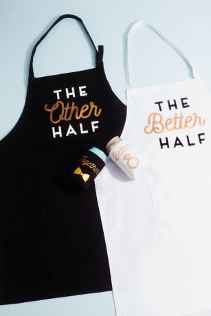 Better Half and Other Half Couples Apron Set