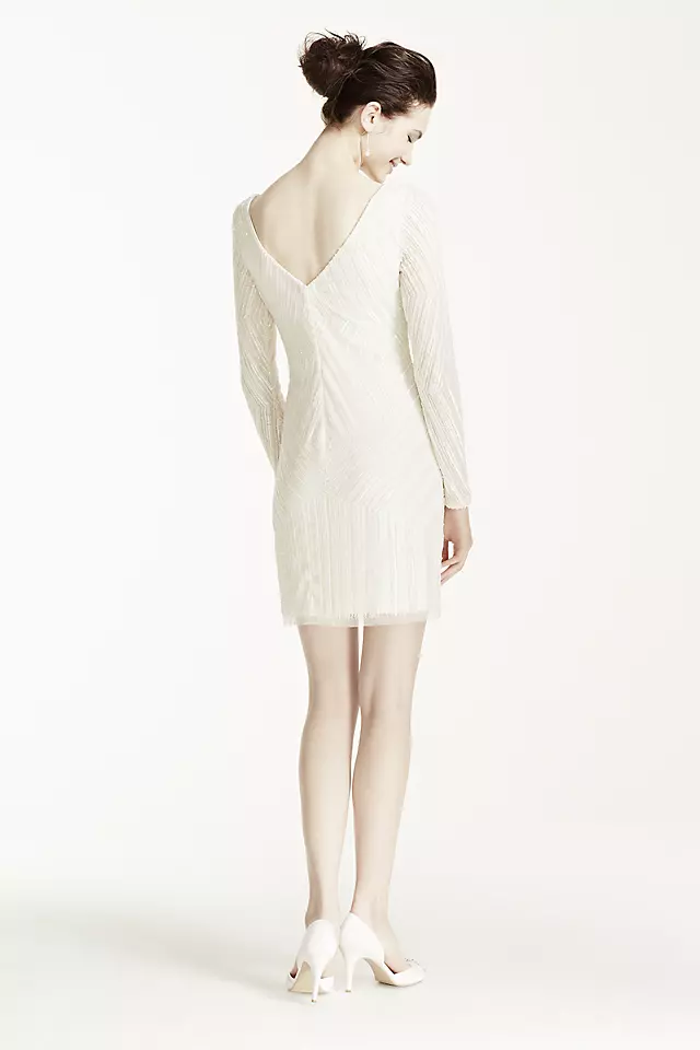 Deco Embellished Long Sleeve Short Dress Image 2