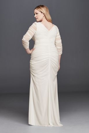 david's bridal illusion sleeve