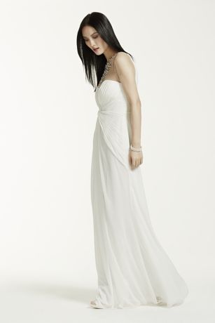david's bridal illusion neckline
