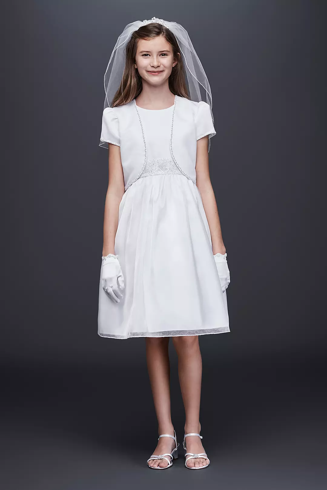 As-Is Satin and Organza Communion Dress and Jacket Image