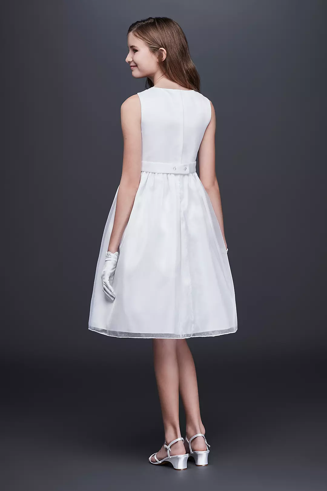 As-Is Satin and Organza Communion Dress and Jacket Image 2