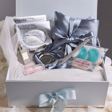 open gift box showing the various contents