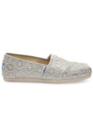 TOMS Glitter Classic Slip-On Shoes Bridal