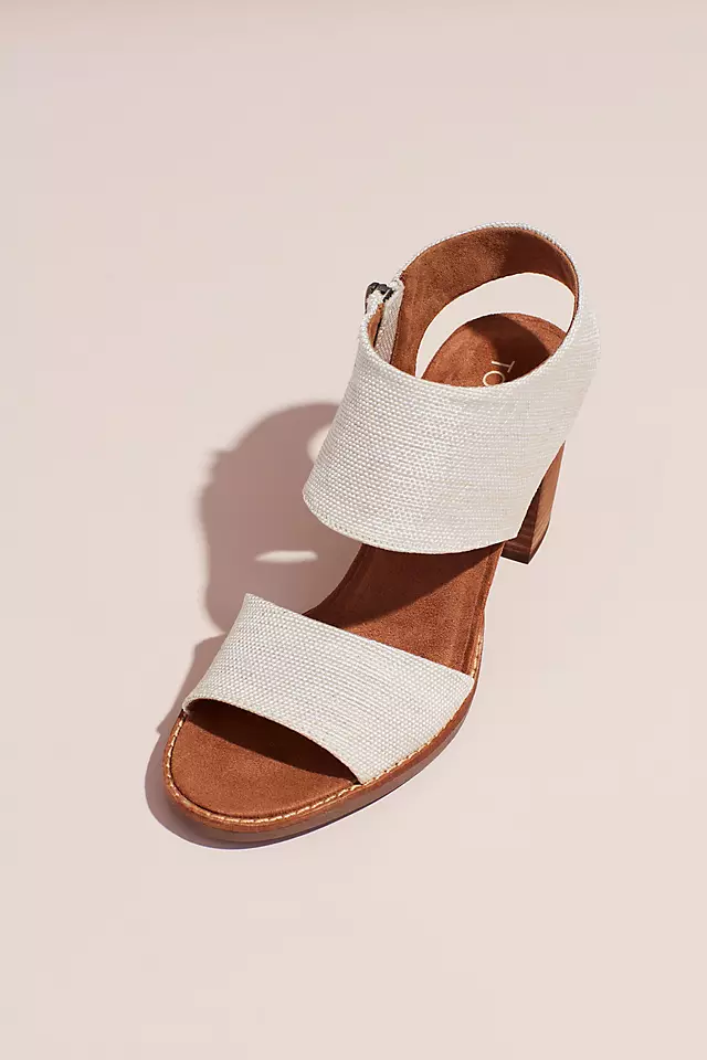 TOMS Canvas Sandals with Zipper and Block Heel Image