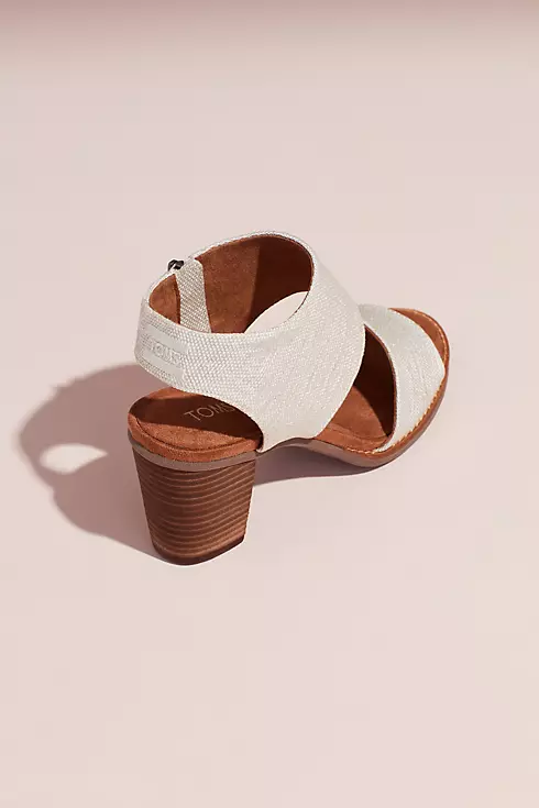 TOMS Canvas Sandals with Zipper and Block Heel Image 2