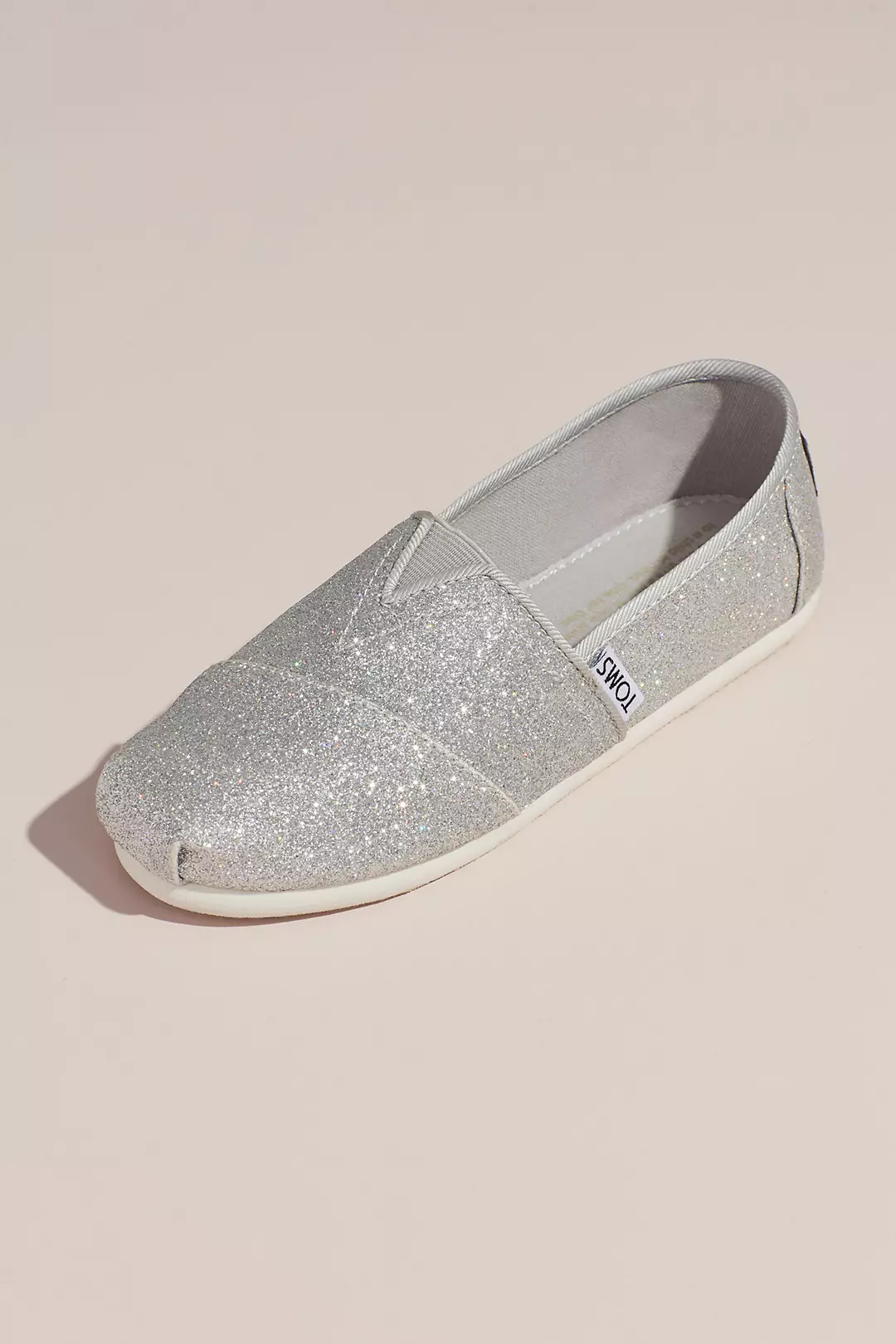 TOMS Girls Glitter Classic Slip-On Shoes Image