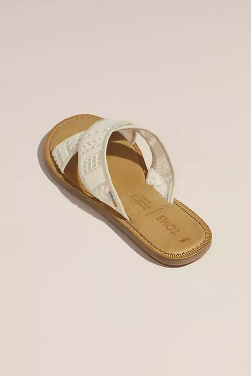 TOMS Embroidered Arrow Crisscross Slip-On Sandals Image 2
