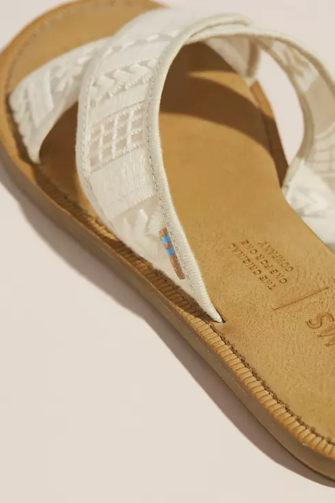 TOMS Embroidered Arrow Crisscross Slip-On Sandals Image 3